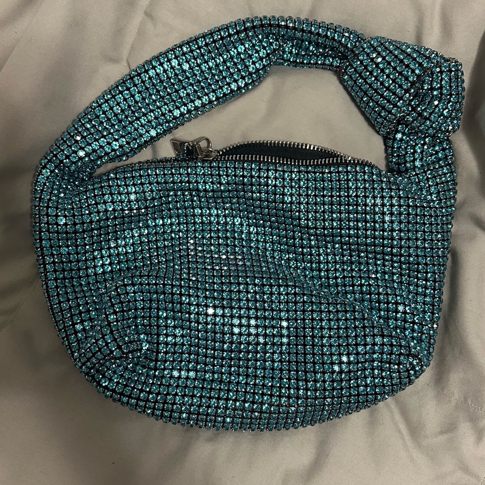 Turquoise Rhinestone Bag - Madison West
